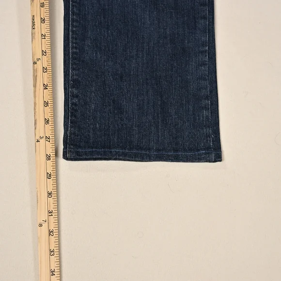 Levis 505 Jeans Womens Size 33 Straight Mid Rise Dark Wash Normcore Y2K - Picture 10 of 14